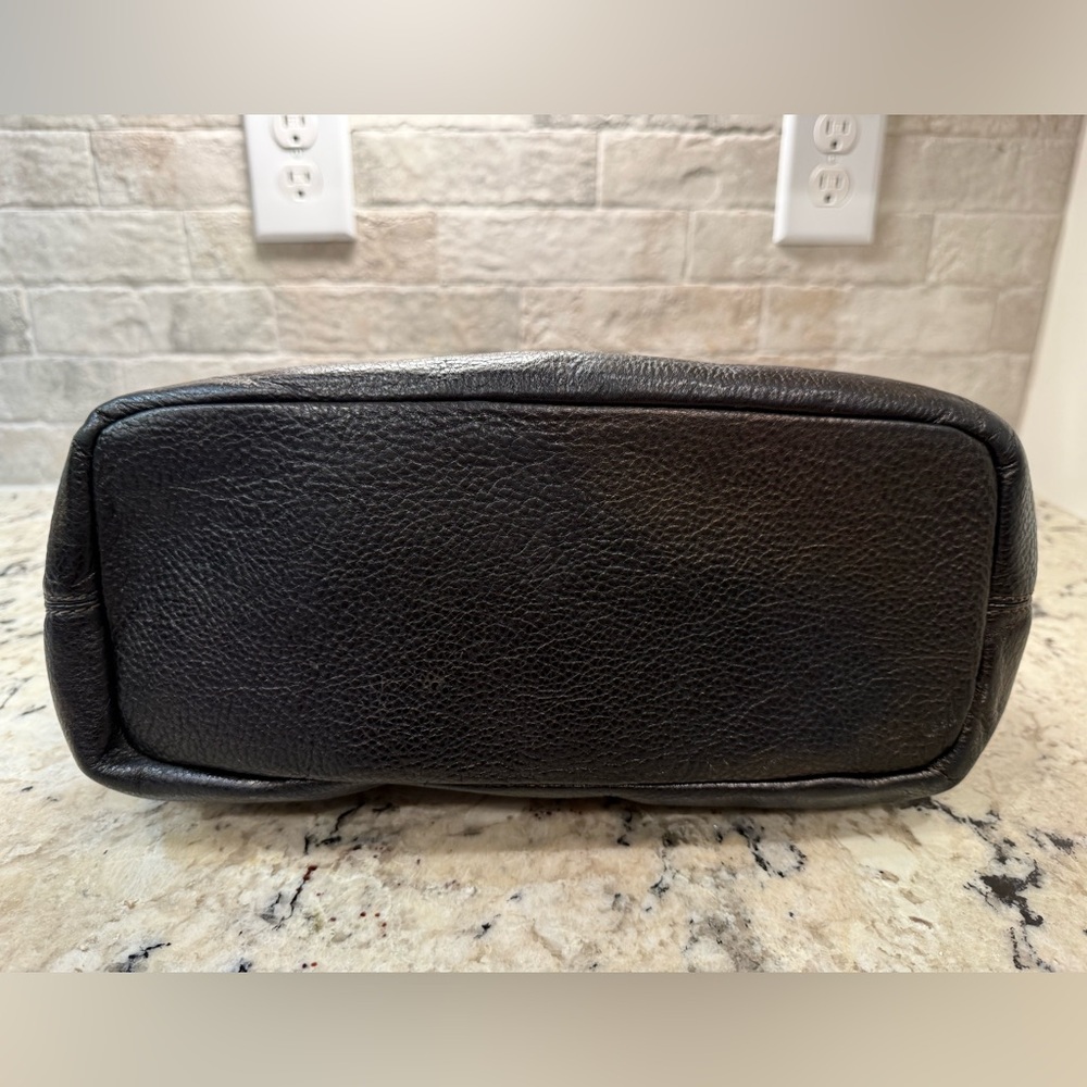 Kate Spade EUC Vintage Bronzed Black Leather Shoulder Bag - Picture 5 of 10